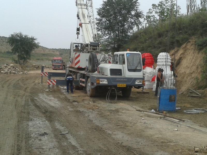 晚霞红石狮子安装